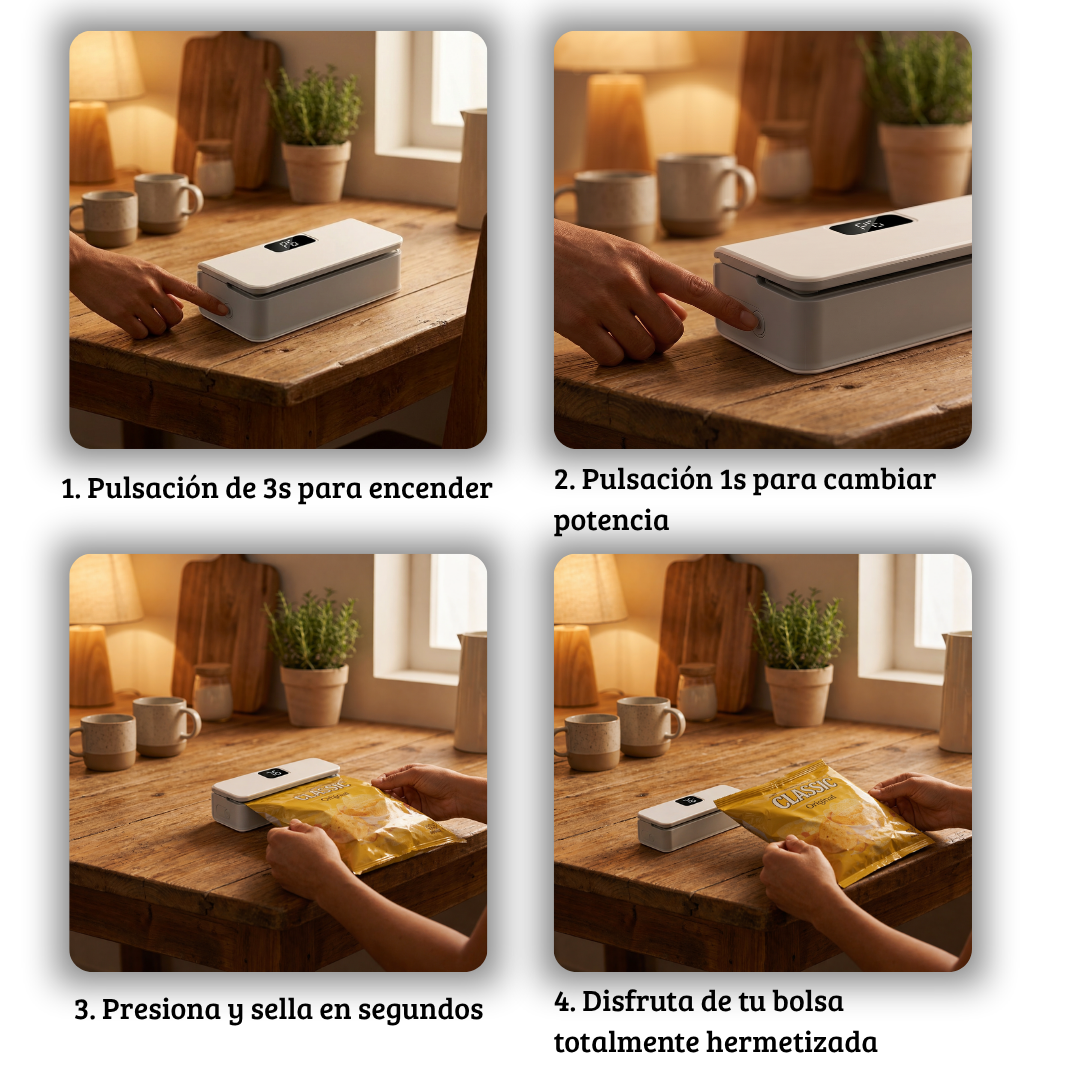 Mini Sellador de Bolsas Recargable